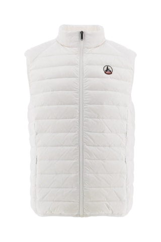 Mouwloze Gewatteerde Jas Slim Fit - Wit