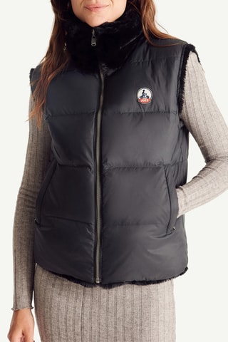 Omkeerbaar Mouwloos Jasje Daria- Zwart