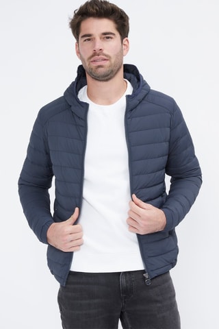 Piumino light con cappuccio Lenny - Navy