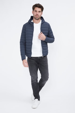 Piumino light con cappuccio Lenny - Navy