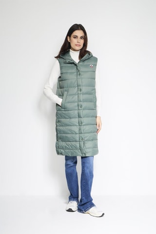 Lange Bodywarmer Lola - Groen