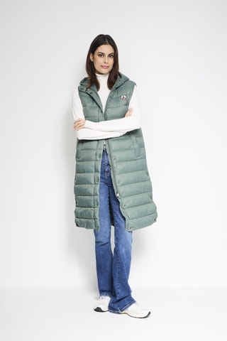 Lange Bodywarmer Lola - Groen