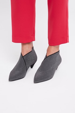 Low Boots Zwart en Zilverkleurig - Emporio Armani