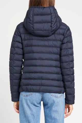 Gewatteerde Jas met Capuchon Marineblauw