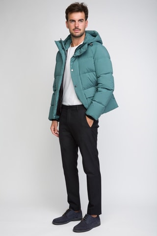 Gewatteerde Jas met Capuchon - Blauw