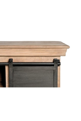 Buffet 2 portes - Naturel et noir