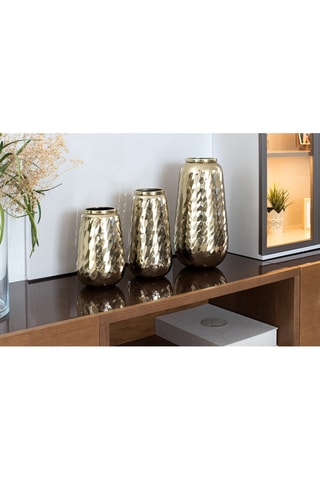 3 vases - 20/31/42 cm - Doré