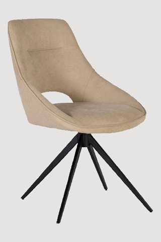 2 chaises pivotantes - Beige et noir