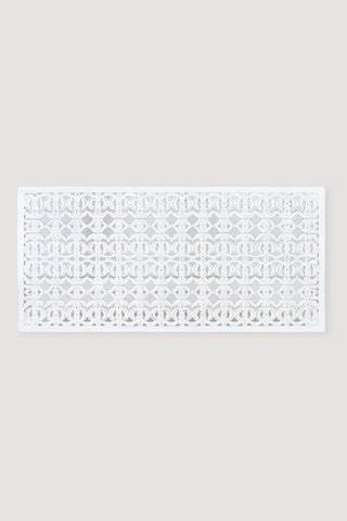 Panneau décoratif - Blanc décapé et beige - 165 x 80 x 3 cm