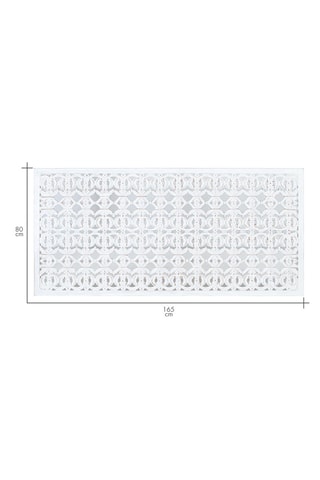 Panneau décoratif - Blanc décapé et beige - 165 x 80 x 3 cm