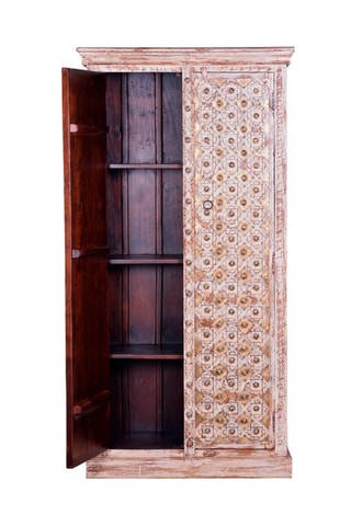 Armoire 2 portes - Naturel et doré