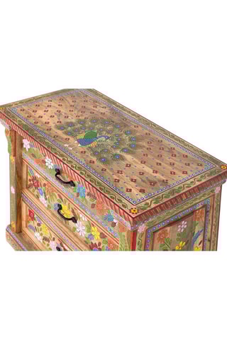 Commode 3 tiroirs - Marron - En bois de manguier - 50 x 95 x 50 cm