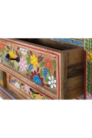 Commode 3 tiroirs - Marron - En bois de manguier - 50 x 95 x 50 cm