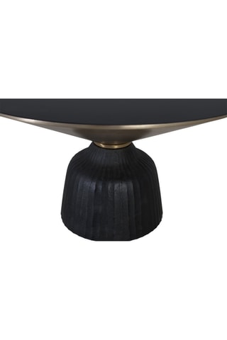 Table basse -  Noir et doré - 76 x 44 x 76 cm