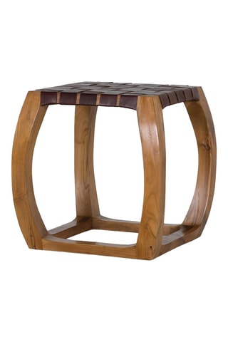 Tabouret en bois de mindi - 45 x 46 x 45 cm