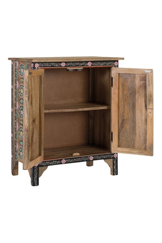 Meuble de rangement 2 portes en manguier - 77 x 66 x 34 cm