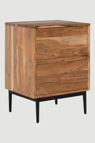 Table de chevet 3 tiroirs en acacia - 61 x 45 x 35,5 cm