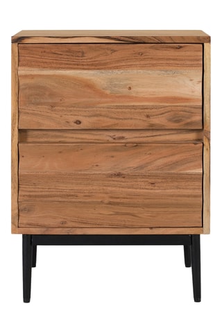 Table de chevet 3 tiroirs en acacia - 61 x 45 x 35,5 cm