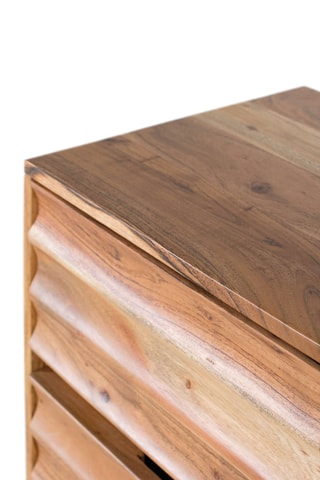 Table de chevet 3 tiroirs en acacia - 61 x 45 x 35,5 cm