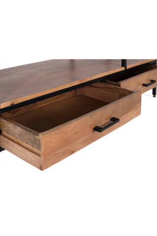 Bibliothèque 4 tiroirs en manguier - 182 x 115 x 35 cm