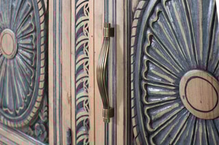 Enfilade 2 portes en teck - 93 x 217 x 49 cm