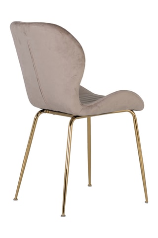 2 chaises - Gris clair et doré