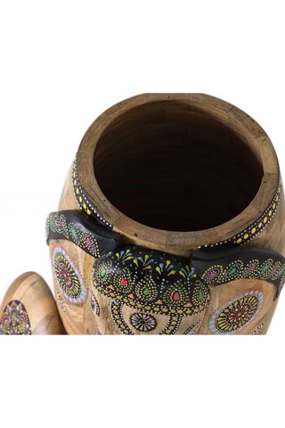 Sculpture d'éléphant - Naturel - En bois de manguier  35 x 56 x 28 cm