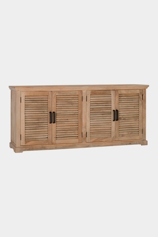 Buffet 4 portes - Naturel - Bois de manguier - 200 x 90 x 48 cm