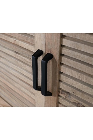 Buffet 4 portes - Naturel - Bois de manguier - 200 x 90 x 48 cm