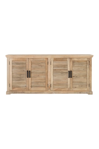 Buffet 4 portes - Naturel - Bois de manguier - 200 x 90 x 48 cm