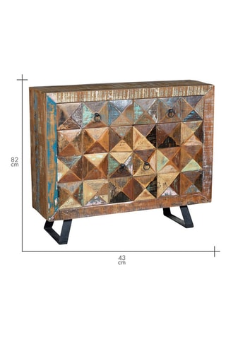 Buffet 2 portes - Naturel et noir