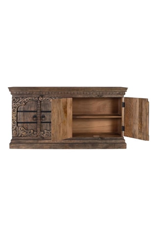Buffet 4 portes en manguier massif - 180 x 45 x 92 cm