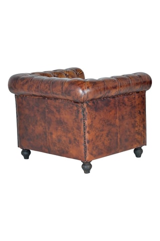 Fauteuil Chester - Marron - En cuir