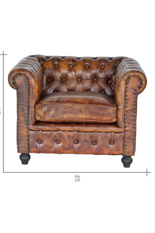 Fauteuil Chester - Marron - En cuir
