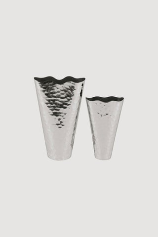 2 vases - 31/40 cm - Argenté