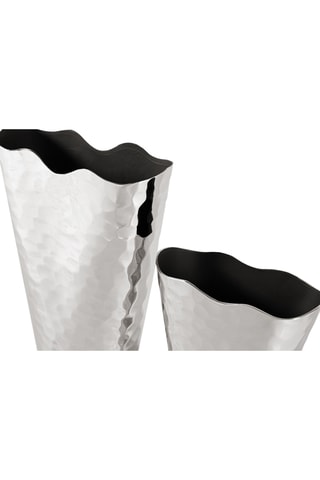 2 vases - 31/40 cm - Argenté