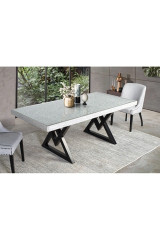 Table à manger - Gris et noir