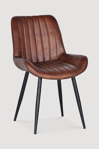 Chaise - Marron - En cuir