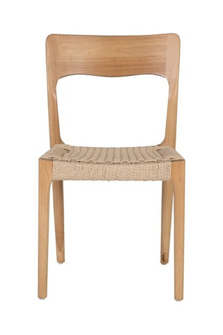 2 chaises en hévéa - 45 x 82 x 47 cm