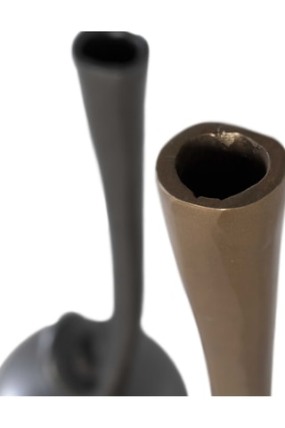 2 vases - 78 x 20 x 20 / 68 x 20 x 20 cm - Doré et noir