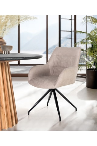 2 chaises pivotantes - Gris clair et noir