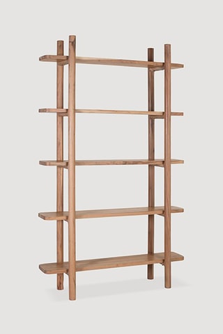 Bibliothèque - Naturel - En bois d'acacia - 110 x 180 x 30 cm