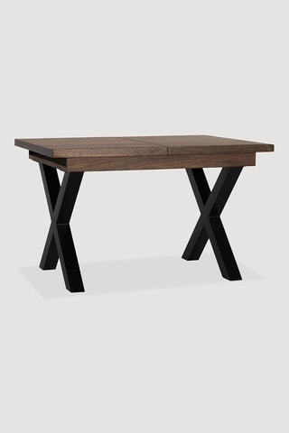 Table extensible - Noyer - 120 à 180 cm - Plateau en bois de manguier