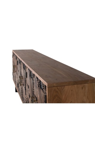 Buffet 6 portes - Naturel - Acacia massif - 220 x 74 x 42 cm