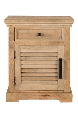 Table de chevet - Naturel - En bois de manguier - 55 x 65 x 40 cm