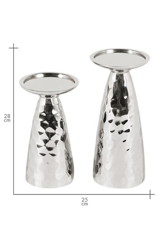 2 bougeoirs - Argenté