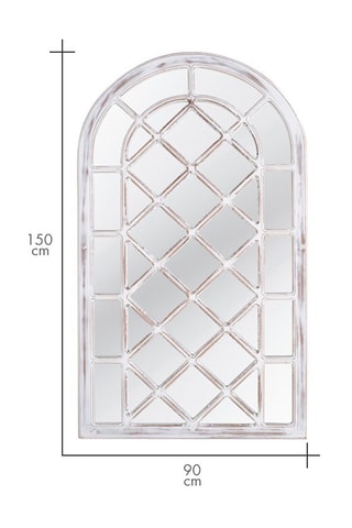 Miroir - Blanc et beige - 90 x 150 x 3 cm