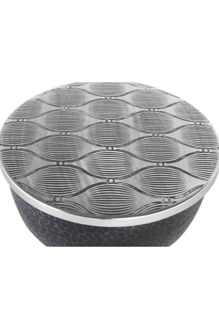 Table basse coffre - Argenté et noir - 62 x 43 x 62 cm