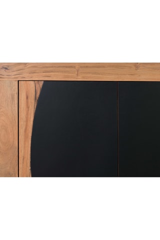 Buffet 4 portes - Naturel et noir