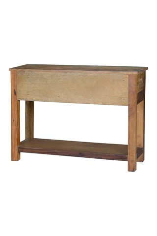 Console 2 tiroirs - Multicolore - Structure en bois recyclé - 106 x 76 x 33 cm